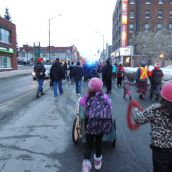 Children marching