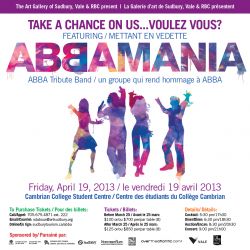 Event poster provided:  Order your tickets online at www.sudburytourism.ca/abba