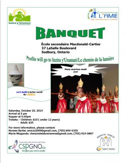 Poster for the Chemin de la lumiere fundraising banquet