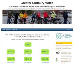 Sudburycandidates.ca helps you be an informed voter in the upcoming municipal election
