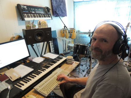 John Newlands at home in his studio
