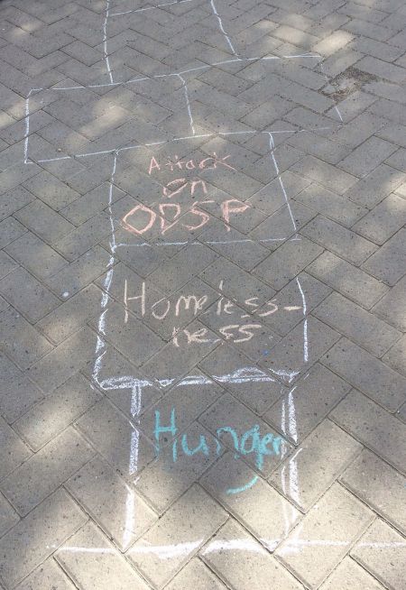 There was also anti-austerity hopscotch...
