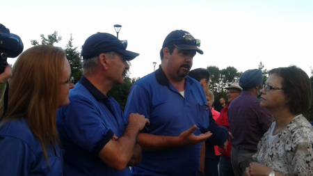 CUPW members from Ontario locals in Sudbury and North Bay speak to Judy Foote Minister of Public Services and Procurement on Monday August 22, 2016
